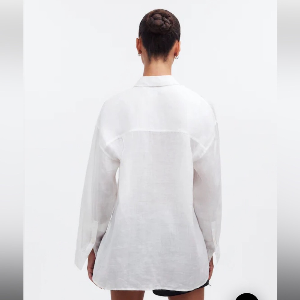 Madewell // NWOT The Oversized Shirt - Picture 4 of 10